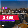 Passagens 2 em 1 – <strong>ESPANHA: Barcelona ou Madri + PORTUGAL: Lisboa ou Porto</strong>! A partir de R$ 3.668, todos os trechos, c/ taxas! Em até 8x SEM JUROS!