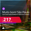 MUITO BOM!!! Passagens para <strong>SÃO PAULO</strong>! Datas para viajar até Março/25! A partir de R$ 217, ida e volta, c/ taxas!