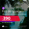 Programe sua viagem para as Cataratas do Iguaçu! Passagens para <strong>FOZ DO IGUAÇU</strong>! A partir de R$ 390, ida e volta, c/ taxas! Em até 10x SEM JUROS! Opções de VOO DIRETO!